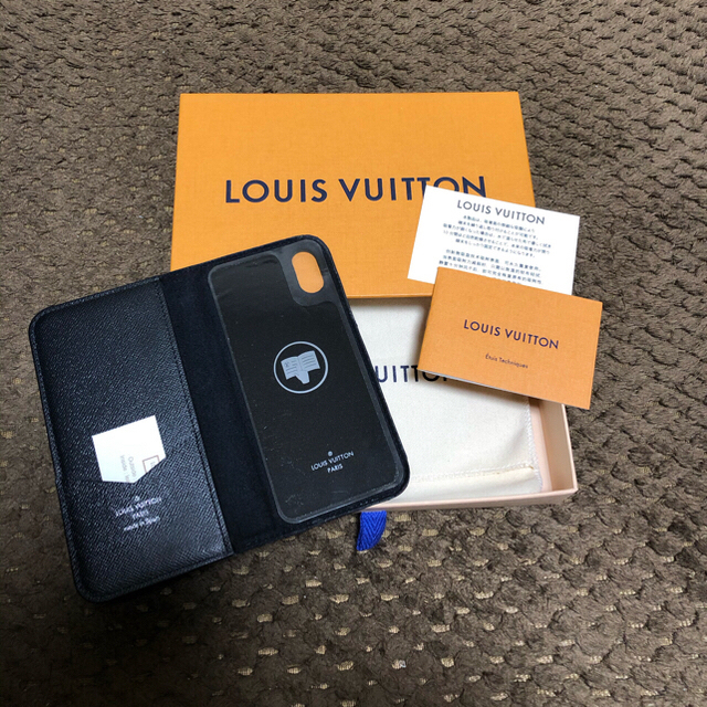 LOUIS VUITTON - iPhoneX iPhoneXS ルイヴィトン　エピ  ブラック　手帳型ケースの通販