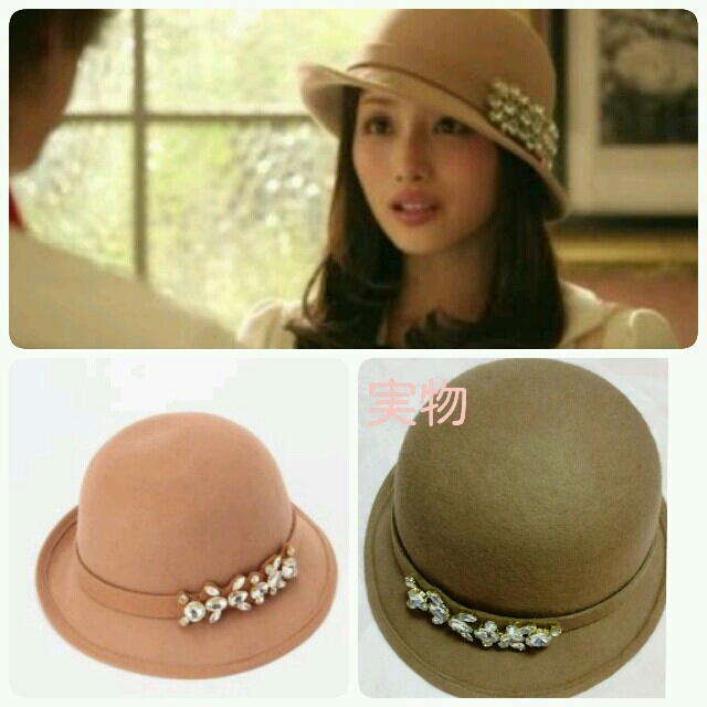 MIIA(ミーア)のmiia♡ビジューアシメボーラーhat レディースの帽子(ハット)の商品写真