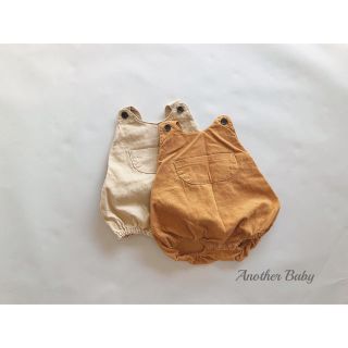 新品　コーデュロイロンパース　ベビー　オールインワン  女の子　男の子　秋　冬(ロンパース)