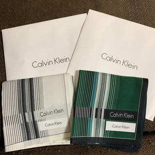 カルバンクライン(Calvin Klein)のカルバンクライン ハンカチ 2つセット(ハンカチ/ポケットチーフ)