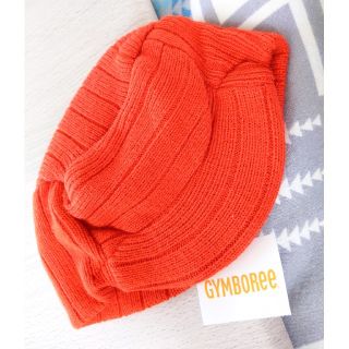 ジンボリー(GYMBOREE)の●新品レア●GYMBOREE　ニットキャップ　つば付き　オレンジ　ジンボリー(帽子)