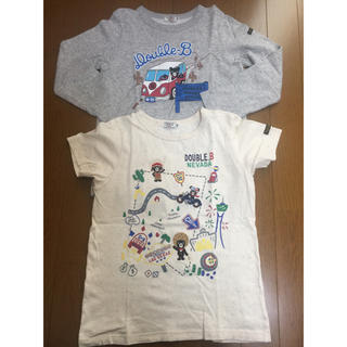 ダブルビー(DOUBLE.B)のダブルB❤︎長袖&豪華アップリケ半袖Tシャツセット❤︎130(Tシャツ/カットソー)