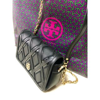 トリーバーチ(Tory Burch)の【美品】トリーバーチ　ショルダーバック黒(ショルダーバッグ)