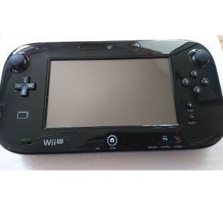 ウィーユー(Wii U)の【充電器&シリコンカバー付き】WiiU ゲームパッド クロ(家庭用ゲーム機本体)