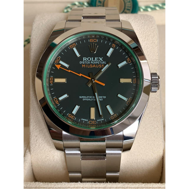 ROLEX - ミルガウス 116400GV 極美品 19年12月正規店購入 緑ガラスの通販 by xxl54's shop