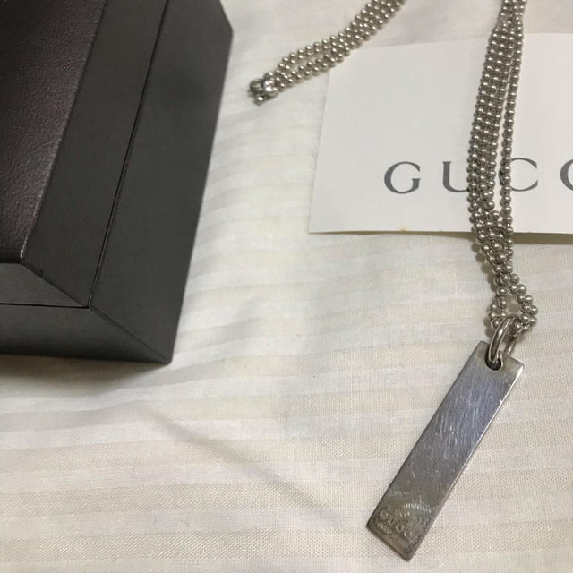 Gucci - GUCCI プレートネックレス シルバーの通販 by dori's shop｜グッチならラクマ