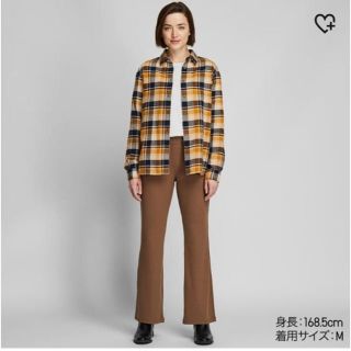 ユニクロ(UNIQLO)のUNIQLO リブフレアパンツ(カジュアルパンツ)