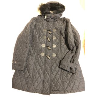 バーバリー(BURBERRY)の最終価格バーバリー大きいサイズ48キルティングダッフルコート黒 訳あり格安(ダッフルコート)