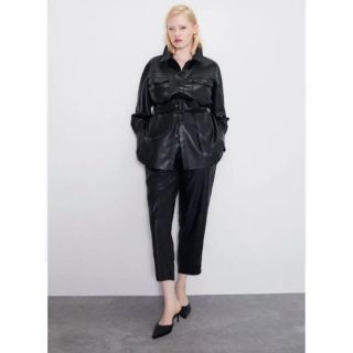 ザラ(ZARA)のZARA レザー風シャツジャケット(その他)