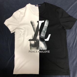 ルイヴィトン(LOUIS VUITTON)の正規品 LOUIS VUITTON Tシャツ 黒白 ブラックホワイト メンズS(Tシャツ/カットソー(半袖/袖なし))