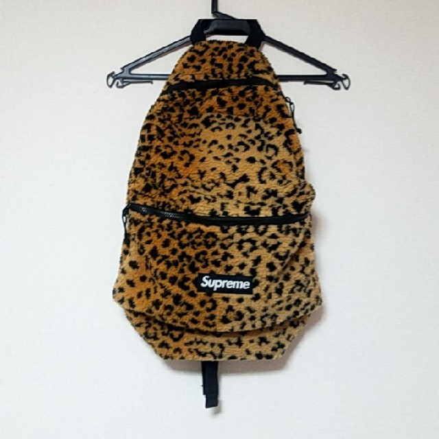 supreme fleece backpack レオパード