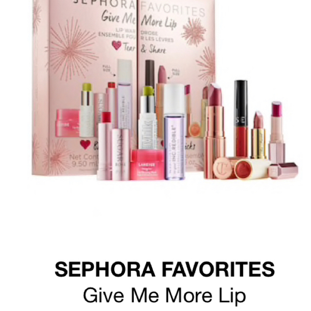 Sephora(セフォラ)の新品！sephoraリップセット　8本入りクリスマスセール コスメ/美容のベースメイク/化粧品(口紅)の商品写真