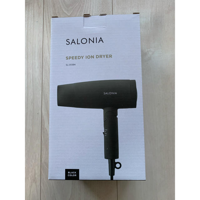 新品未開封　SALONIA サロニア ヘアドライヤー ブラック スマホ/家電/カメラの美容/健康(ドライヤー)の商品写真