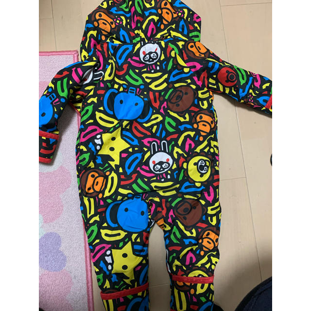 A BATHING APE(アベイシングエイプ)の激安！ BAPE KIDSアニマルマイロカバーオール80サイズ キッズ/ベビー/マタニティのベビー服(~85cm)(カバーオール)の商品写真