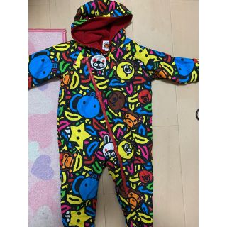 アベイシングエイプ(A BATHING APE)の激安！ BAPE KIDSアニマルマイロカバーオール80サイズ(カバーオール)