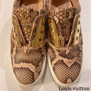 ルイヴィトン(LOUIS VUITTON)のルイヴィトン　ピンクパイソン柄スニーカー(スニーカー)