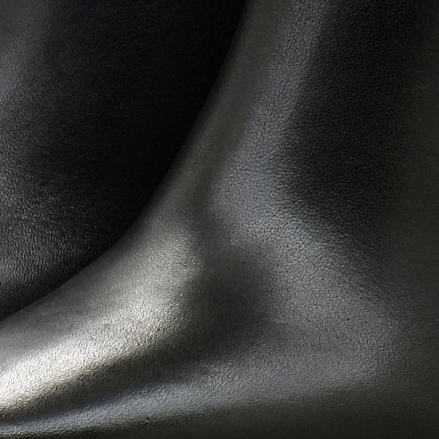 レディース 本革ショートブーツ 23.5cm ブラック 黒 美脚 7cmヒール