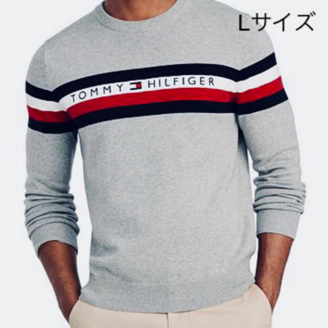 TOMMY HILFIGER(トミーヒルフィガー)の★Tommy Hilfiger 90’s復刻版胸トリコロール配色ロゴ刺繍セーター メンズのトップス(ニット/セーター)の商品写真