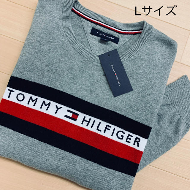 TOMMY HILFIGER(トミーヒルフィガー)の★Tommy Hilfiger 90’s復刻版胸トリコロール配色ロゴ刺繍セーター メンズのトップス(ニット/セーター)の商品写真