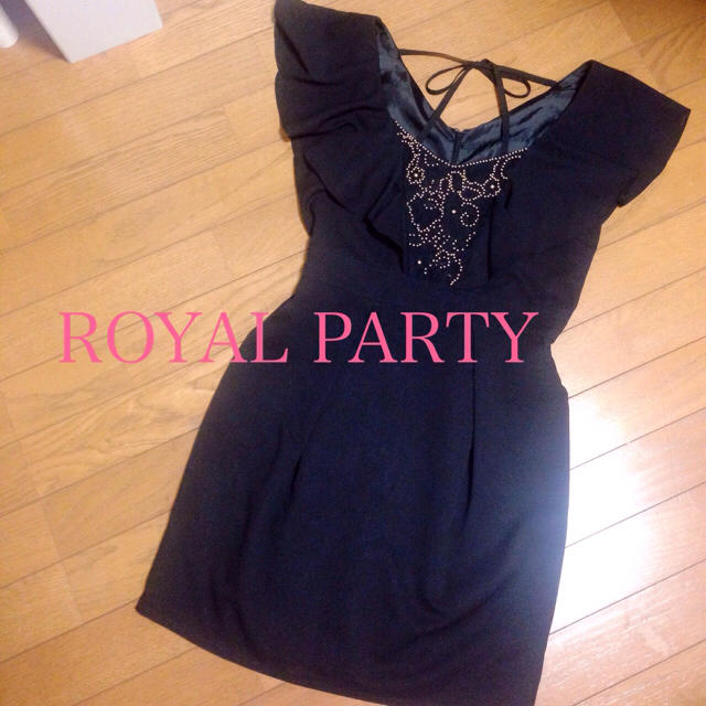 ROYAL PARTY(ロイヤルパーティー)のロイヤルパーティ黒ワンピース レディースのワンピース(ミニワンピース)の商品写真