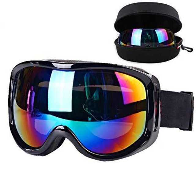 ブラックBoonor スキーゴーグル スノボーゴーグル 紫外線防止 防水 高品質 スポーツ/アウトドアのスノーボード(アクセサリー)の商品写真