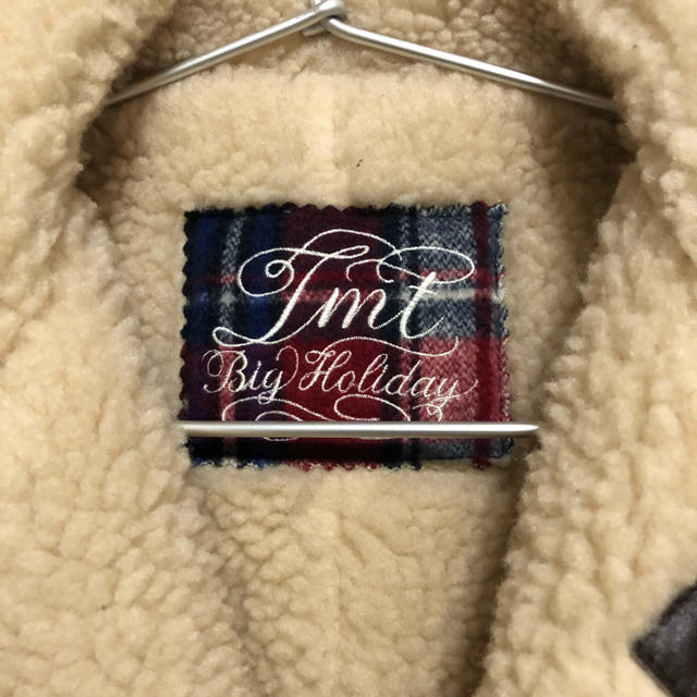 TMT(ティーエムティー)のTMT ボアチェック　コート　S メンズのジャケット/アウター(ブルゾン)の商品写真