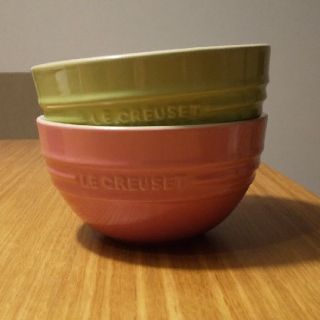 ルクルーゼ(LE CREUSET)のル・クルーゼ ライスボール  12cm  ローズクオーツ＆フルーツグリーン(食器)