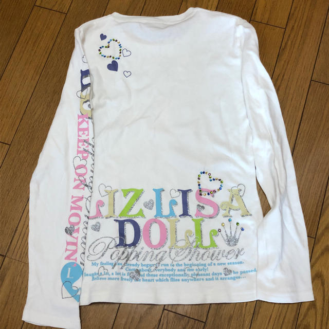 LIZ LISA doll(リズリサドール)のLIZ LISA doll  長袖Tシャツ　size0 キッズ/ベビー/マタニティのキッズ服女の子用(90cm~)(Tシャツ/カットソー)の商品写真