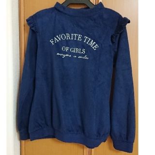 イオン(AEON)の送料込♪女の子 トップバリュー  ハイネックトレーナー 女の子 紺 160 (Tシャツ/カットソー)