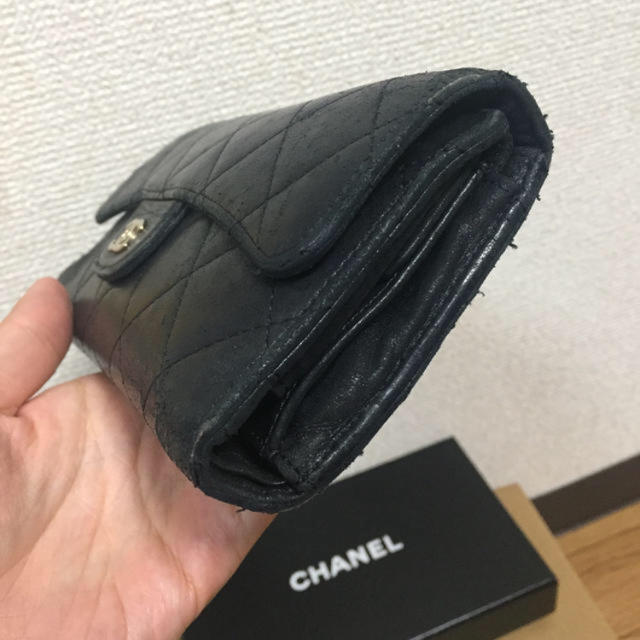 CHANEL(シャネル)のCHANEL 長財布 ラムスキン ブラック メンズのファッション小物(長財布)の商品写真