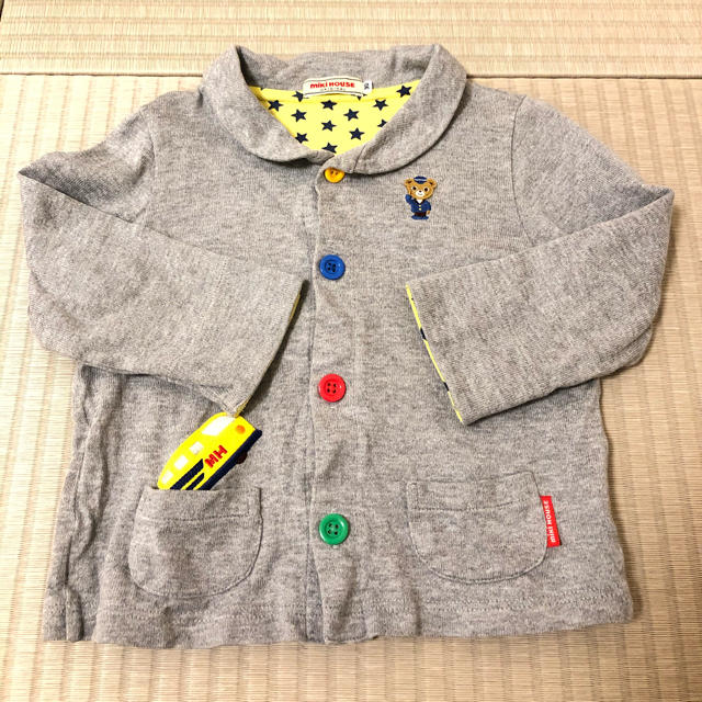 mikihouse(ミキハウス)のミキハウス プッチー 新幹線 カーディガン キッズ/ベビー/マタニティのキッズ服男の子用(90cm~)(カーディガン)の商品写真