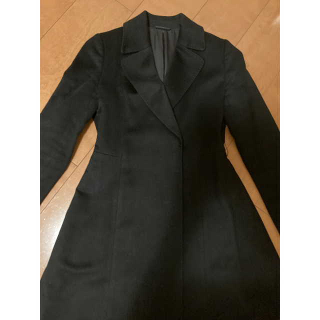 ANAYI アナイ ロングコート  ブラック 黒 カシミヤ レディースのジャケット/アウター(ロングコート)の商品写真