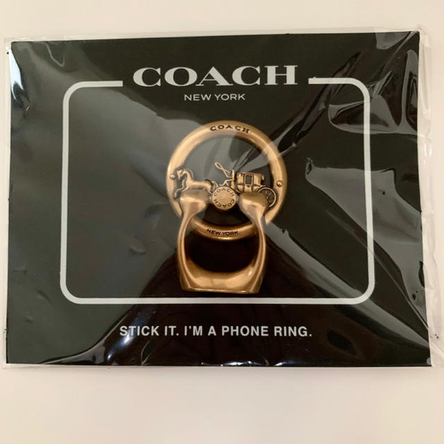 コーチ スマホリング 馬モチーフ COACH 新品未使用 iPhone スマホ用 コーチ スマホリング 馬モチーフ COACH 新品未使用 iPhone スマホ用