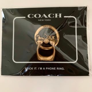 コーチ(COACH)のコーチ スマホリング 馬モチーフ COACH 新品未使用 iPhone スマホ用(Androidケース)