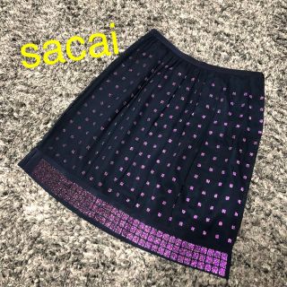 サカイ(sacai)のsacai❤️サカイ❤️シルクスカート❤️(ひざ丈スカート)