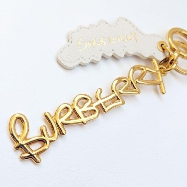 BURBERRY - 残1【新品】BURBERRY レザー ロゴ キーホルダー/キー