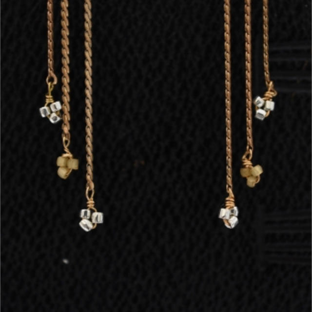 Ron Herman(ロンハーマン)のmonshiro Yomogita chain 2way pierce  ハンドメイドのアクセサリー(ピアス)の商品写真