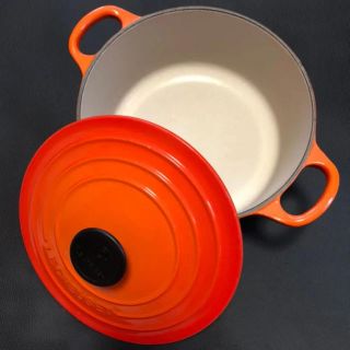 ルクルーゼ(LE CREUSET)のひつじさん様専用　ル・クルーゼ　18cm オレンジ(鍋/フライパン)