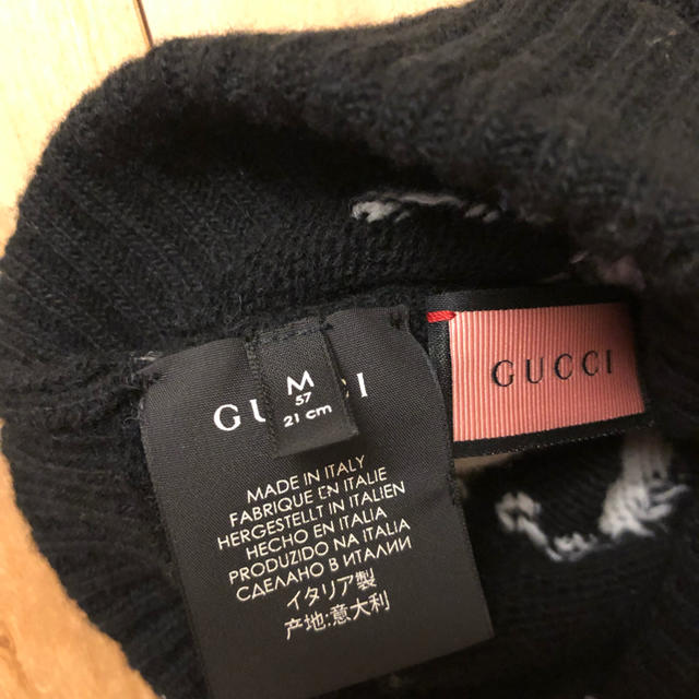 Gucci(グッチ)のgucci グッチ ゴースト ニット帽子 ニットキャップ  レディースの帽子(ニット帽/ビーニー)の商品写真