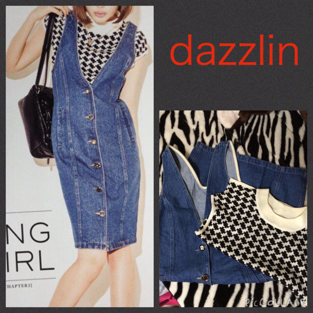 dazzlin(ダズリン)のdz ジャンスカ.トップスセット レディースのワンピース(ひざ丈ワンピース)の商品写真