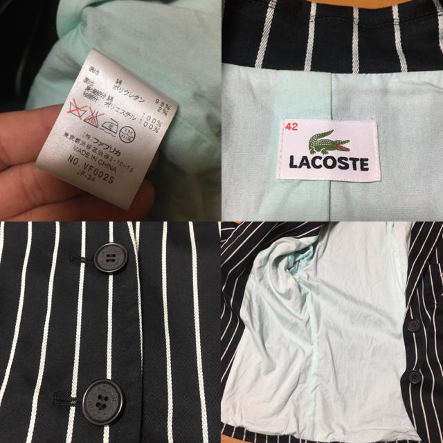 LACOSTE(ラコステ)のラコステ ストライプ ジャケット メンズのジャケット/アウター(テーラードジャケット)の商品写真