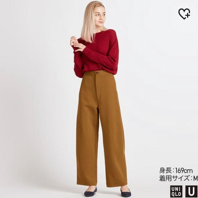 UNIQLO(ユニクロ)のワイドフィットカーブジャージーパンツ レディースのパンツ(カジュアルパンツ)の商品写真