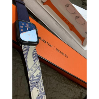 エルメス(Hermes)のApple Watch Hermès レザーストラップ　試着のみ(レザーベルト)