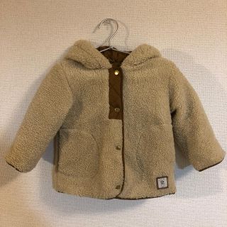 ザラキッズ(ZARA KIDS)のZARA KIDS ボアコート ベージュ 12〜18months 86cm(ジャケット/コート)