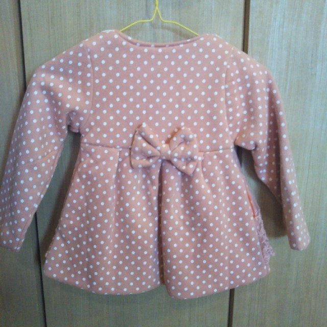 新品！ ミネカのピンクコート 5t 110㎝120cm キッズ/ベビー/マタニティのキッズ服女の子用(90cm~)(コート)の商品写真