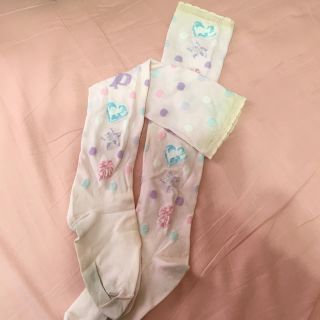 アンジェリックプリティー(Angelic Pretty)のAngelic Pretty ジュエル柄オーバーニーソックス (ソックス)