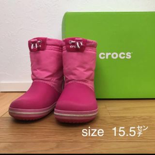 クロックス(crocs)のクロックス　スノーブーツ  ブーツ　15 c8 ピンク(ブーツ)