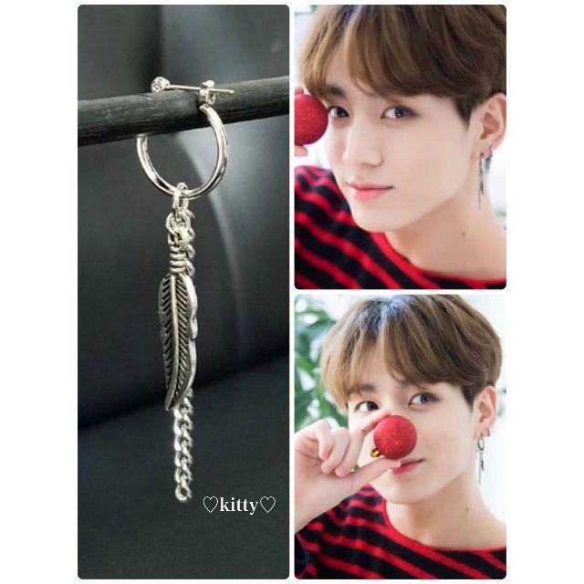 防弾少年団(BTS)(ボウダンショウネンダン)のBTS・ジョングク着用タイプ!!【ミックスピアス10 1個】 メンズのアクセサリー(ピアス(片耳用))の商品写真