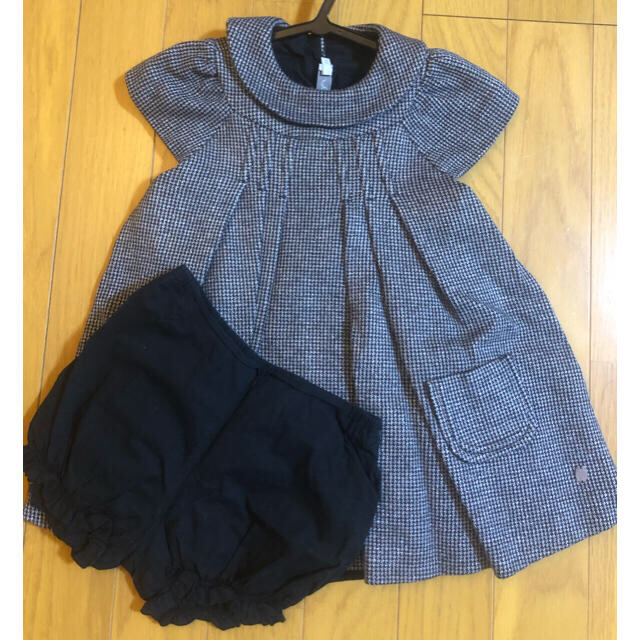 baby Dior(ベビーディオール)の【お値下げ】baby Diorワンピース 18M(80㎝) キッズ/ベビー/マタニティのベビー服(~85cm)(ワンピース)の商品写真