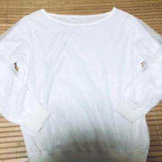 アナイ(ANAYI)の専用　美品アナイ　チュールつきトップス白　38(カットソー(半袖/袖なし))